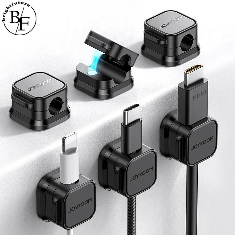 6Pcs Magnetic Cable Clips Cable Smooth Adjustable Cord Holder Under Desk Cable Management Wire Keeper Cable Organizer Holder