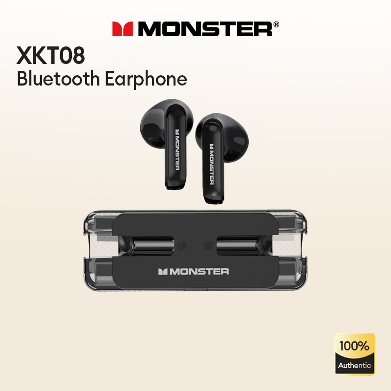 Monster XKT08 Bluetooth Earphone Wireless Earphone Low Latency Smart Touch Sports Waterproof Gaming Bluetooth 5.3